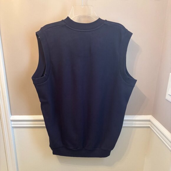 STEVE STRICKER FAIRWAY SPORT Men's Cotton Sweater Vest Size L in color Navy Blue - Picture 3 of 3